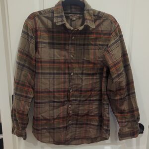 RedHead Men's Plaid Button-Down Shirt - Brown and Orange